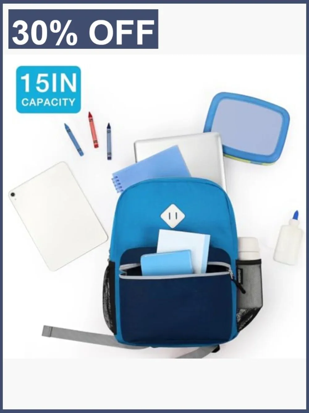 Kids Backpack for Elementary School Adjustable Shoulder Strap Water Resistant